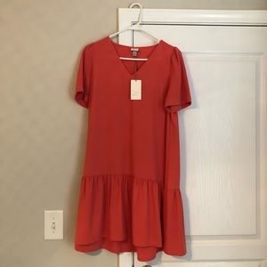NWT A New Day Salmon Peplum Hem Dress - Size L